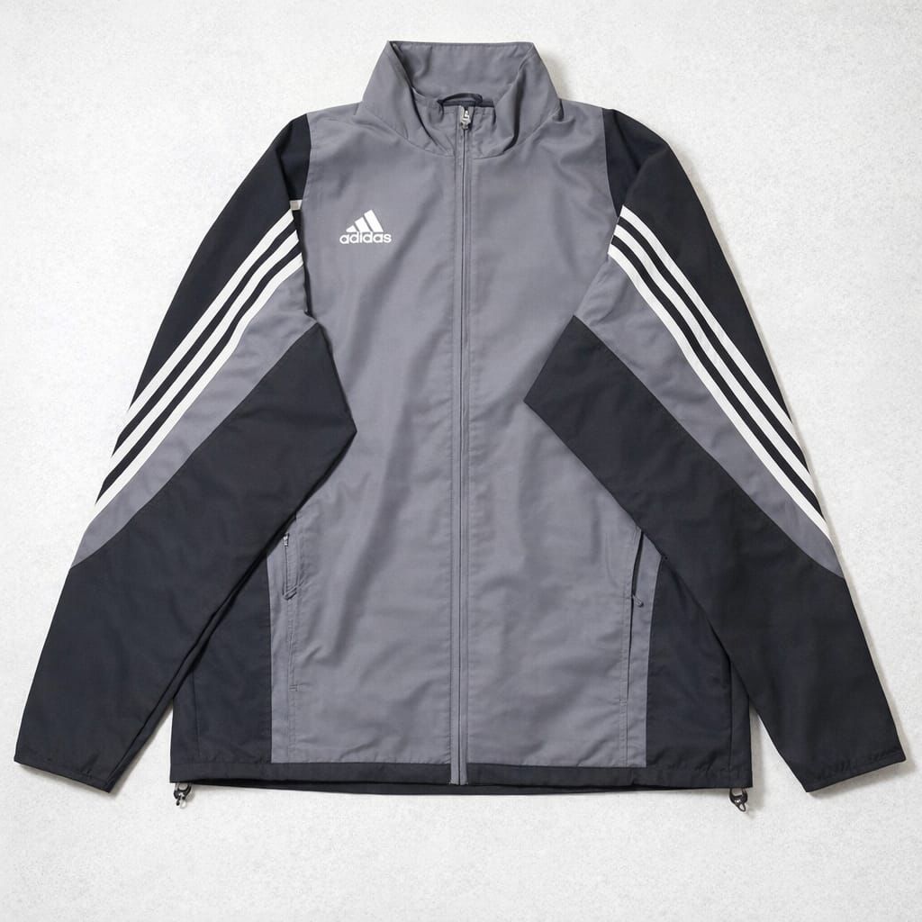Adidas Track Jacket Grey Black – Taglia S